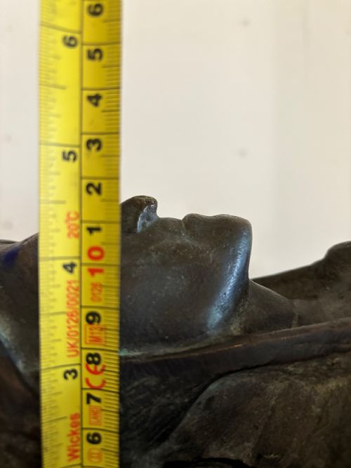 A 19TH CENTURY HEAD AND SHOULDER BRONZE CAST BUST OF DANTE 21CM WIDE - ADDITIONAL PHOTO 10