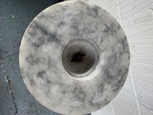 A 19TH CENTURY CARRARA MARBLE SECTIONAL PEDESTAL COLUMN 94CM TALL - ADDITIONAL PHOTO 8