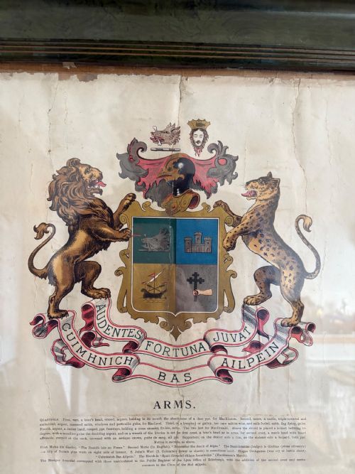 AN EARLY 20THC ANTIQUE GENEALOGY OF MACKINNON CLAN 9TH TO 19THC FRAMED 153CM - ADDITIONAL PHOTO 1