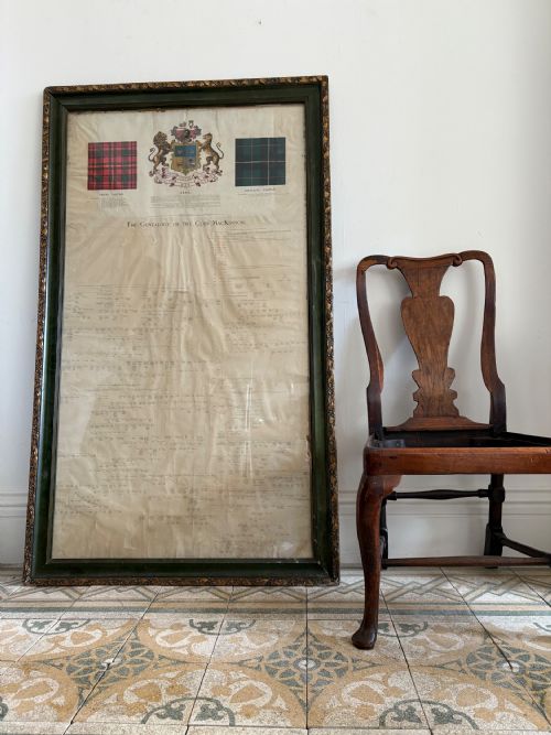 AN EARLY 20THC ANTIQUE GENEALOGY OF MACKINNON CLAN 9TH TO 19THC FRAMED 153CM - ADDITIONAL PHOTO 8