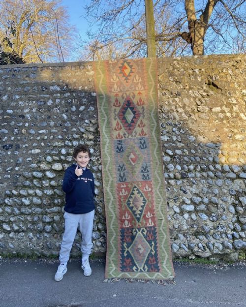 EARLY TO MID 20TH CENTURY ANATOLIAN KILIM FLAT WEAVE RUNNER 280CM CIRCA 1930 - ADDITIONAL PHOTO 2