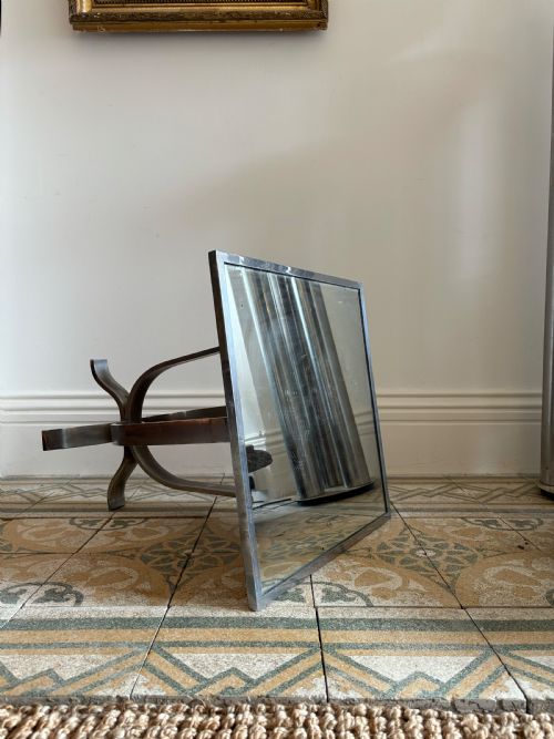 A FRENCH ART DECO MIRROR TOP SIDE OR END TABLE C1920S 49CM SQ TOP - ADDITIONAL PHOTO 5