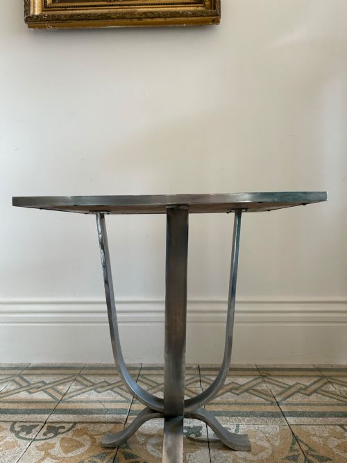 A FRENCH ART DECO MIRROR TOP SIDE OR END TABLE C1920S 49CM SQ TOP - ADDITIONAL PHOTO 6