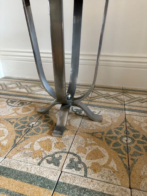 A FRENCH ART DECO MIRROR TOP SIDE OR END TABLE C1920S 49CM SQ TOP - ADDITIONAL PHOTO 7