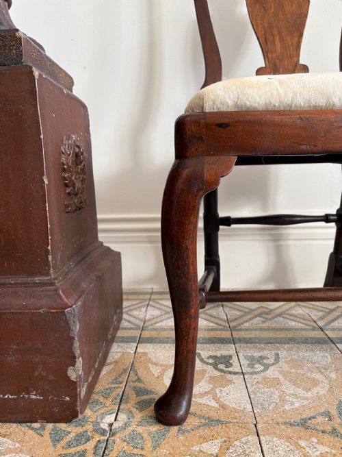 A QUEEN ANNE WALNUT CHAIR ENGLAND C1710 WITH DROPIN SEAT ORIGINAL FORM - ADDITIONAL PHOTO 7