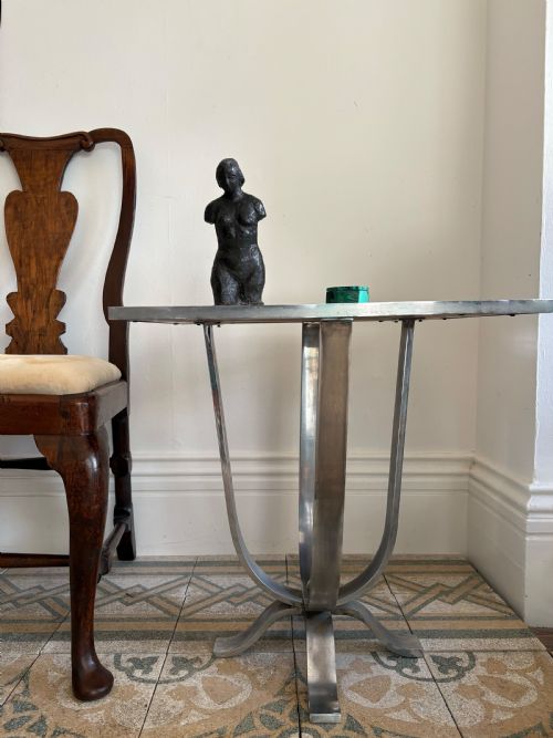 a french art deco mirror top side or end table c1920s 49cm sq top - CATEGORY: ANTIQUE TABLES - DATED 1920