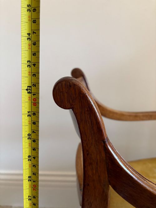 A REGENCY MAHOGANY ARMCHAIR WITH LEATHER SEAT AND SCROLLING ARMS C1820 - ADDITIONAL PHOTO 10