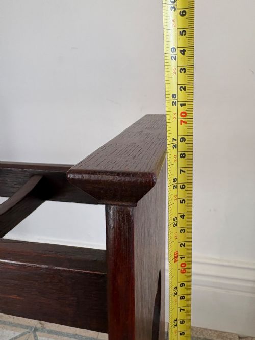 ARTS AND CRAFTS OAK STICK STAND WITH ORIGINAL TRAY RETAILED BY LIBERTY C1910 - ADDITIONAL PHOTO 11