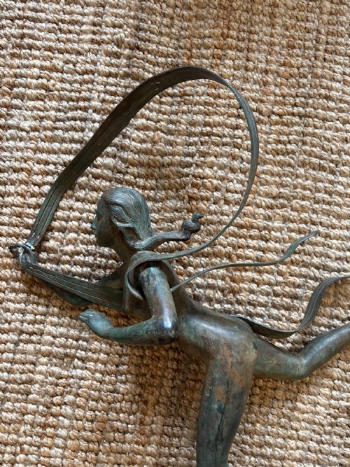 AFTER PAUL MANSHIP 18851966 ATALANTA PATINATED BRONZE ON BRASS SCULPTURE 72CM - ADDITIONAL PHOTO 7