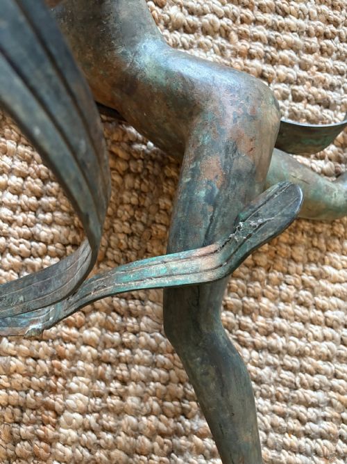 AFTER PAUL MANSHIP 18851966 ATALANTA PATINATED BRONZE ON BRASS SCULPTURE 72CM - ADDITIONAL PHOTO 9