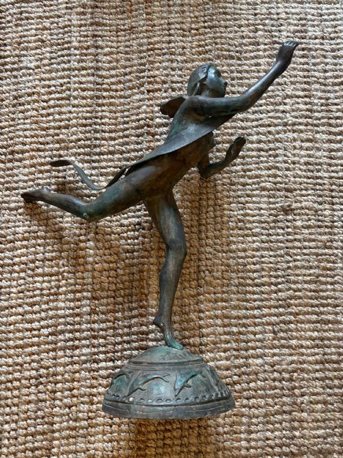 AFTER PAUL MANSHIP 18851966 ATALANTA PATINATED BRONZE ON BRASS SCULPTURE 72CM - ADDITIONAL PHOTO 10
