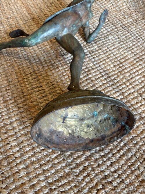 AFTER PAUL MANSHIP 18851966 ATALANTA PATINATED BRONZE ON BRASS SCULPTURE 72CM - ADDITIONAL PHOTO 11