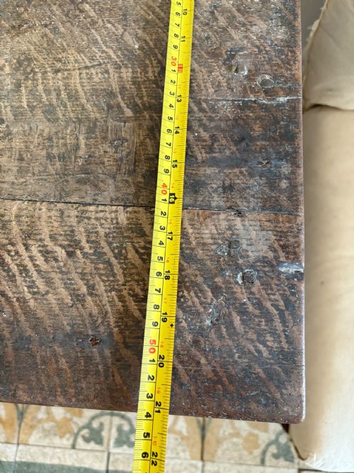 18TH CENTURY OAK COUNTRY SIDE TABLE WITH SINGLE DRAWER UNTOUCHED CONDITION 74CM - ADDITIONAL PHOTO 12