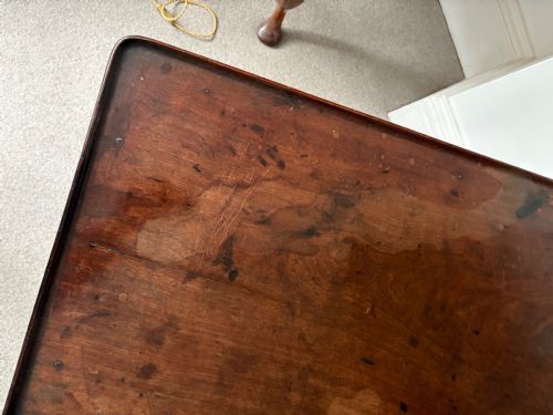 AN EARLY 19TH CENTURY CUBAN MAHOGANY SILVER TABLE CABRIOLE LEGS AND TRIFID FEET 75CM - ADDITIONAL PHOTO 15