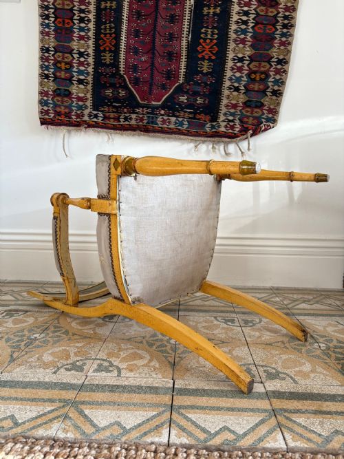 A 19TH CENTURY HAND PAINTED EMPIRE CHAIR POSSIBLY SWEDISH - ADDITIONAL PHOTO 4