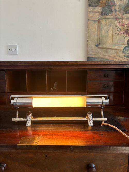 ART DECO CHROME ADJUSTABLE WALL LIGHT C1920S RESTORED AND REWIRED 40CM - ADDITIONAL PHOTO 2