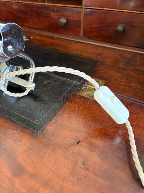 ART DECO CHROME ADJUSTABLE WALL LIGHT C1920S RESTORED AND REWIRED 40CM - ADDITIONAL PHOTO 3