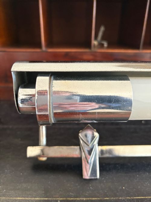 ART DECO CHROME ADJUSTABLE WALL LIGHT C1920S RESTORED AND REWIRED 40CM - ADDITIONAL PHOTO 6