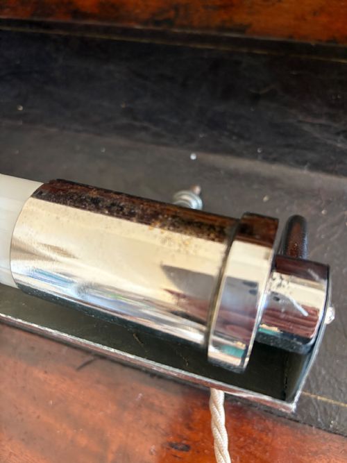 ART DECO CHROME ADJUSTABLE WALL LIGHT C1920S RESTORED AND REWIRED 40CM - ADDITIONAL PHOTO 8