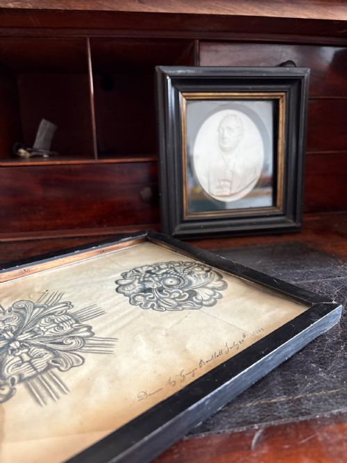 A 19TH CENTURY FRAMED OVAL PLASTER RELIEF PORTRAIT 21CM POSS LORD PALMERSTON - ADDITIONAL PHOTO 9