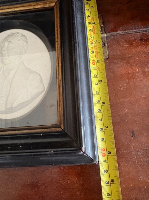 A 19TH CENTURY FRAMED OVAL PLASTER RELIEF PORTRAIT 21CM POSS LORD PALMERSTON - ADDITIONAL PHOTO 10