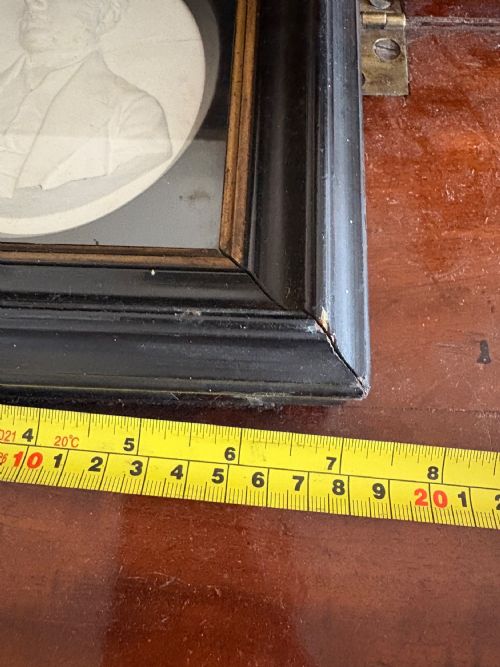 A 19TH CENTURY FRAMED OVAL PLASTER RELIEF PORTRAIT 21CM POSS LORD PALMERSTON - ADDITIONAL PHOTO 11