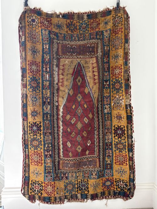 antique caucasian flat weave kilim c1900 200 x 120cm country house rug - CATEGORY: ANTIQUE RUGS - DATED 1900