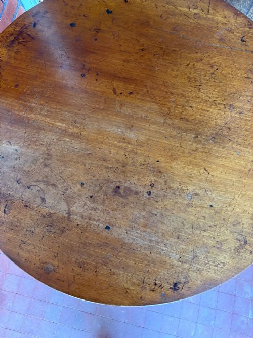 A GEORGIAN SINGLE PLANK CIRCULAR MAHOGANY TILT TOP TABLE C1780 85CM DIAMETER - ADDITIONAL PHOTO 5