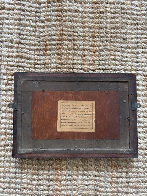 A 19THC FRAMED PLASTER PLAQUE LAW AND CHELSEA BREWERY INTEREST C1880 42CM WIDE - ADDITIONAL PHOTO 1