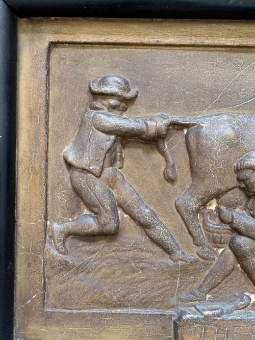 A 19THC FRAMED PLASTER PLAQUE LAW AND CHELSEA BREWERY INTEREST C1880 42CM WIDE - ADDITIONAL PHOTO 2
