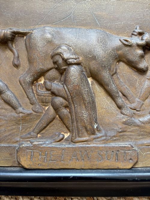 A 19THC FRAMED PLASTER PLAQUE LAW AND CHELSEA BREWERY INTEREST C1880 42CM WIDE - ADDITIONAL PHOTO 3