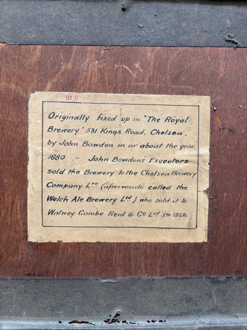 A 19THC FRAMED PLASTER PLAQUE LAW AND CHELSEA BREWERY INTEREST C1880 42CM WIDE - ADDITIONAL PHOTO 5