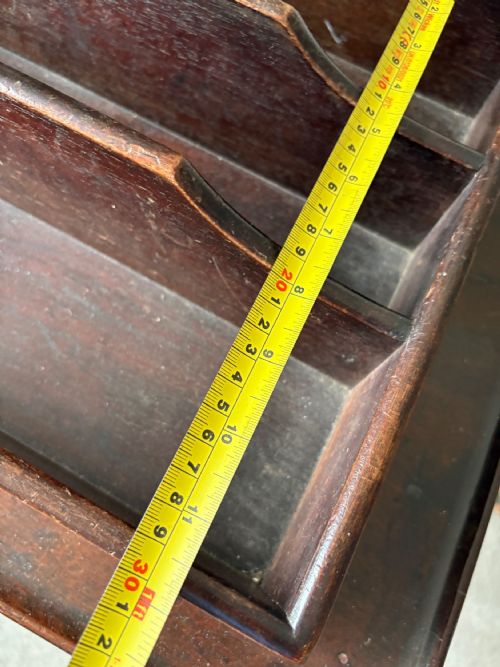 A LATE GEORGIAN MAHOGANY BUTLERS CUTLERY TRAY WITH BRASS HANDLE C1790 - ADDITIONAL PHOTO 9