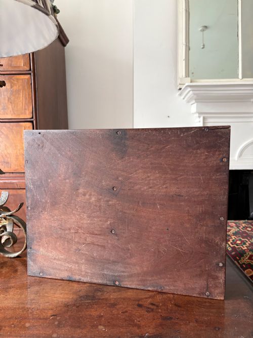 A LATE GEORGIAN MAHOGANY BUTLERS CUTLERY TRAY WITH BRASS HANDLE C1790 - ADDITIONAL PHOTO 11
