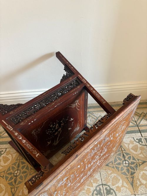 A CHINESE HARDWOOD BONEINLAID 2 TIER OCCASIONAL OR CENTRE TABLE C19001920 - ADDITIONAL PHOTO 7