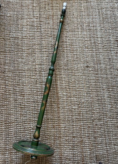 early to mid 20thc green lacquer chinoiserie floor lamp 157cm c192040s - CATEGORY: ANTIQUE LIGHTING - DATED 1920