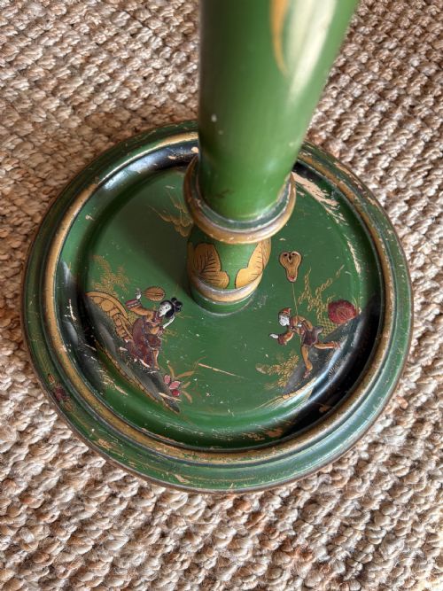 EARLY TO MID 20THC GREEN LACQUER CHINOISERIE FLOOR LAMP 157CM C192040S - ADDITIONAL PHOTO 2