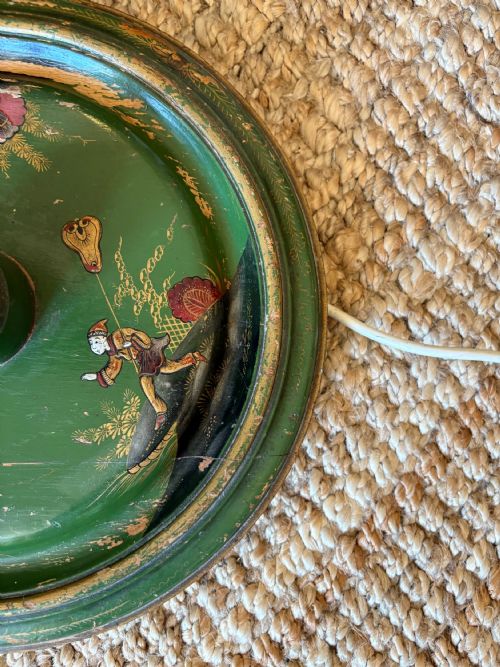 EARLY TO MID 20THC GREEN LACQUER CHINOISERIE FLOOR LAMP 157CM C192040S - ADDITIONAL PHOTO 3