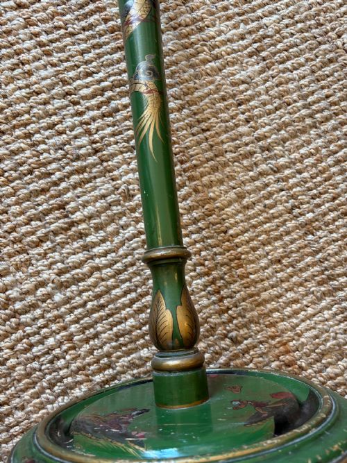EARLY TO MID 20THC GREEN LACQUER CHINOISERIE FLOOR LAMP 157CM C192040S - ADDITIONAL PHOTO 4