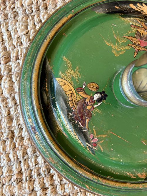 EARLY TO MID 20THC GREEN LACQUER CHINOISERIE FLOOR LAMP 157CM C192040S - ADDITIONAL PHOTO 5