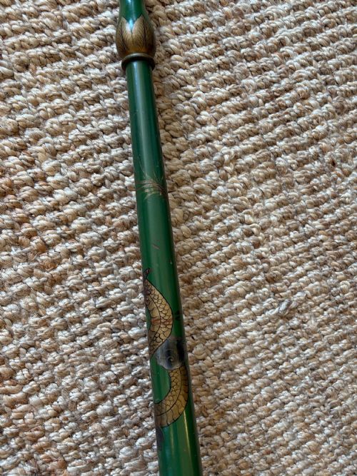 EARLY TO MID 20THC GREEN LACQUER CHINOISERIE FLOOR LAMP 157CM C192040S - ADDITIONAL PHOTO 6