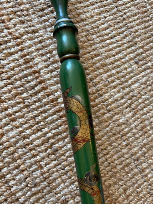 EARLY TO MID 20THC GREEN LACQUER CHINOISERIE FLOOR LAMP 157CM C192040S - ADDITIONAL PHOTO 8