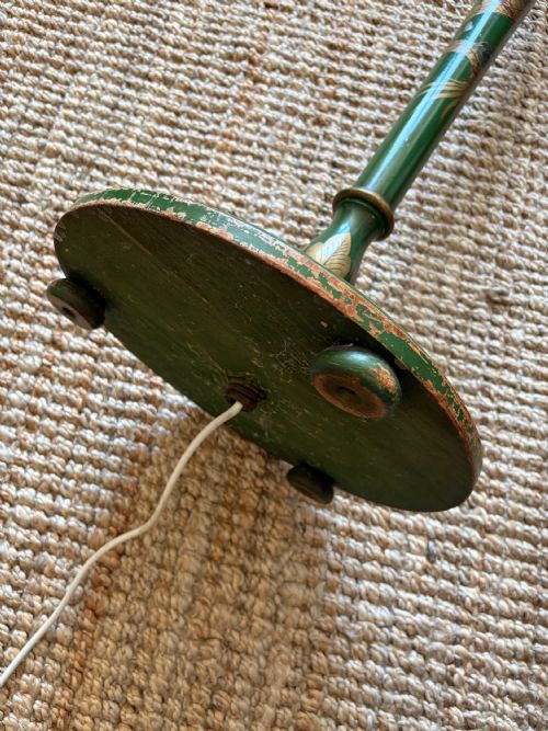 EARLY TO MID 20THC GREEN LACQUER CHINOISERIE FLOOR LAMP 157CM C192040S - ADDITIONAL PHOTO 9
