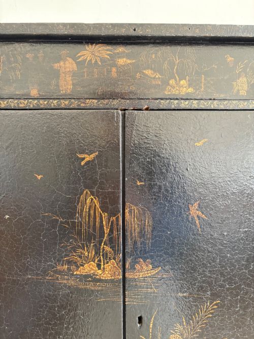 A CHINOISERIE 2 DOOR LACQUER CABINET ON STAND C193050S 152CM TALL - ADDITIONAL PHOTO 6