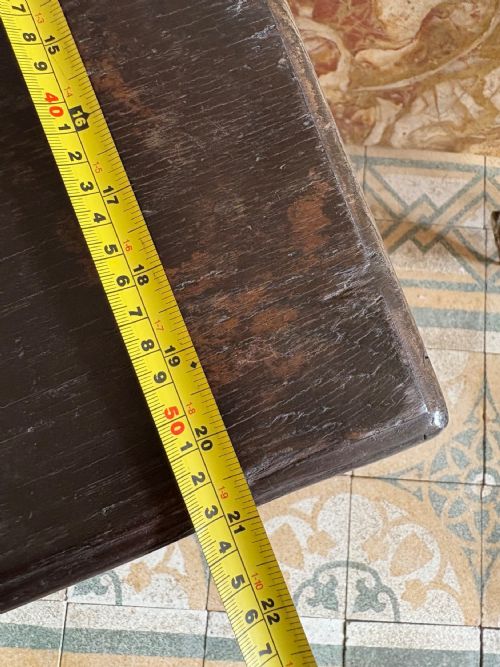 A 17THC AND LATER ENGLISH OAK 2 PLANK SIDE TABLE BOBBIN TURNED LEGS 70CM WIDE - ADDITIONAL PHOTO 16