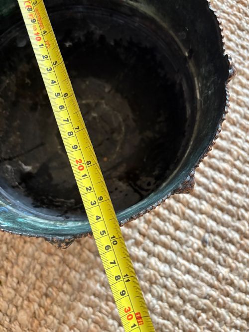 EDWARDIAN ANTIQUE COPPER JARDINIRE OR ICE BUCKET C1900 25CM DIAMETER - ADDITIONAL PHOTO 10