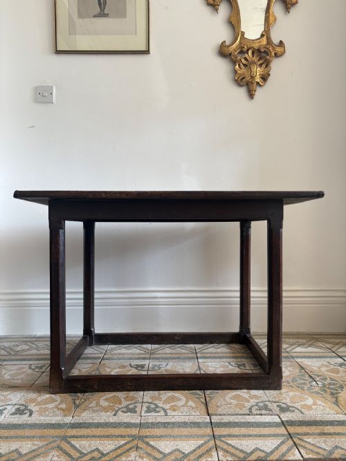 A 17THC PROVINCIAL ENGLISH OAK SIDE TABLE C1650 RECTANGULAR 3 PLANK TOP 101CM - ADDITIONAL PHOTO 18