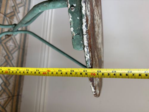 FRENCH ANTIQUE WROUGHT IRON BISTRO GARDEN TABLE CIRCA 1920S 70CM TALL - ADDITIONAL PHOTO 18