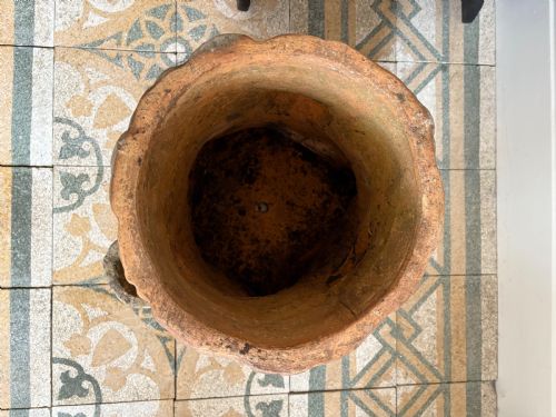 FAUX BOIS BUFF TERRACOTTA ANTIQUE STRAWBERRY PLANTER 42CM C1900 - ADDITIONAL PHOTO 6