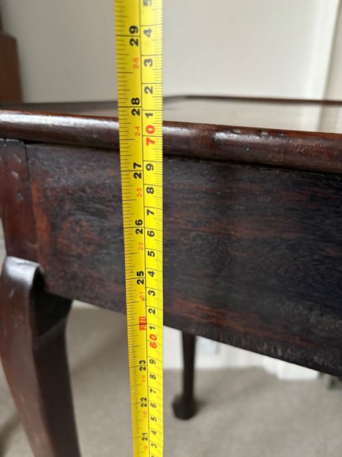 AN EARLY 19TH CENTURY CUBAN MAHOGANY SILVER TABLE CABRIOLE LEGS AND TRIFID FEET 75CM - ADDITIONAL PHOTO 12